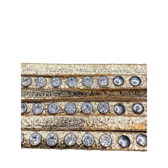 Citizens of Humanity gold with crystal wrap bracelet - Picture 3 of 7